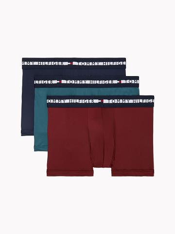 Trunks Tommy Hilfiger Th comfort + trunk 3pk Homme Rouge Turquoise Bleu Marine Bleu | FR_M31532