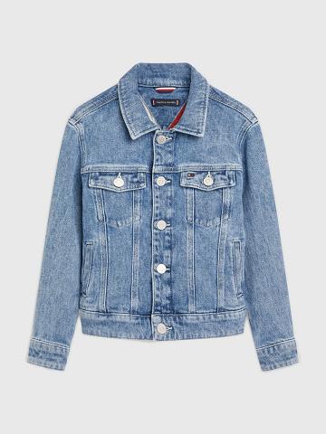 Vestes Tommy Hilfiger Denim trucker Enfant Bleu | FR_B2037