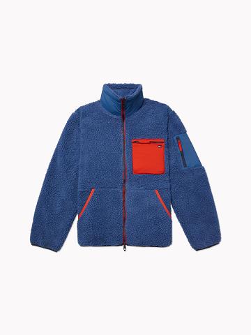 Vestes Tommy Hilfiger Essential reversible sherpa Homme Bleu Rouge | FR_M31403