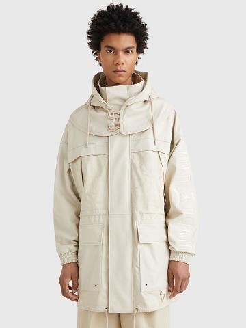 Vestes Tommy Hilfiger Mixed media sailing parka Homme Beige | FR_M31408